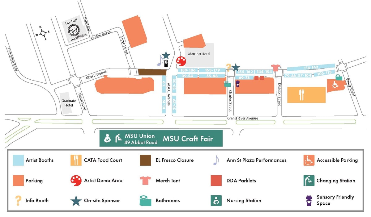 East Lansing Art Festival Map